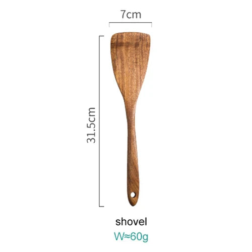 AcaciaCraft - Wooden Cooking Utensil Set