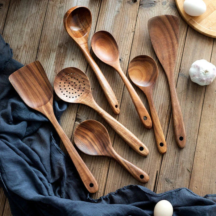 AcaciaCraft - Wooden Cooking Utensil Set