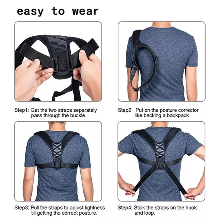 UprightEase - Posture Corrector for Back and Shoulder Support