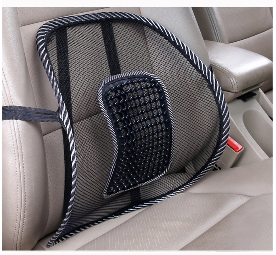 Car Lumbar Support | Breathable Mesh Back Cushion | Ergonomic Design ...
