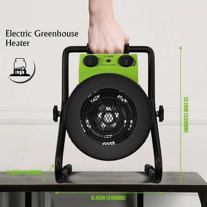 GrowZone - Greenhouse Heater with Digital Thermostat