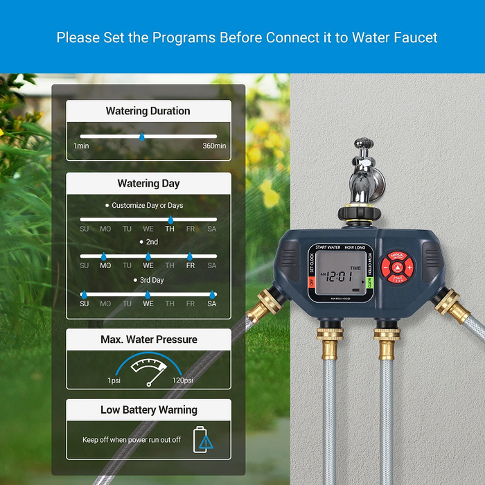 HydroCommand - 4-Zone Outdoor Water Timer