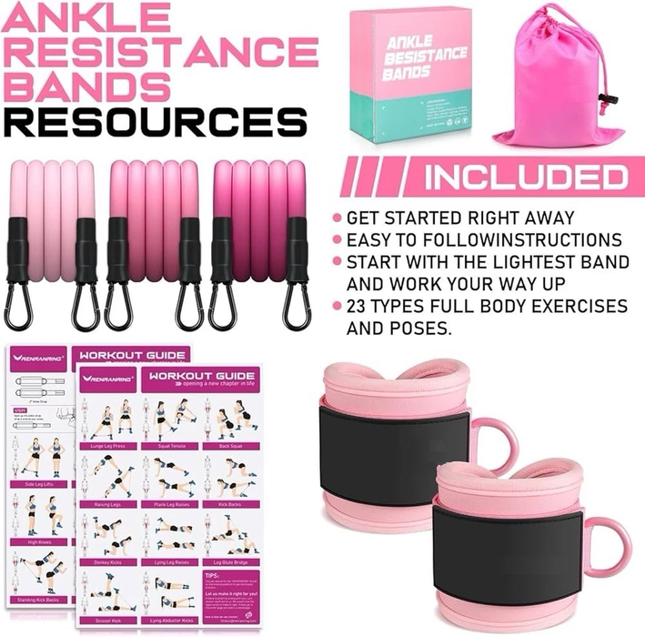 CoreBandit - Ankle Resistance Bands for Leg and Glute Workouts