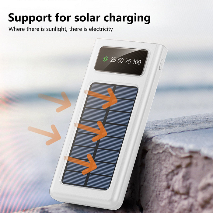 SolarEdge - Portable Solar Power Bank with Built-in Cables