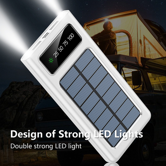 SolarEdge - Portable Solar Power Bank with Built-in Cables