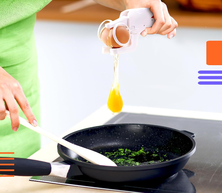 Quick Crack Move QuickCrack One-Handed Egg Cracker – Easy, Mess-Free Egg Cracking ...
