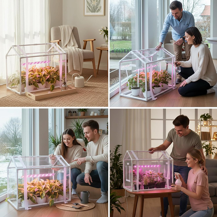 Seedlyft - Mini Indoor Greenhouse with Grow Lights