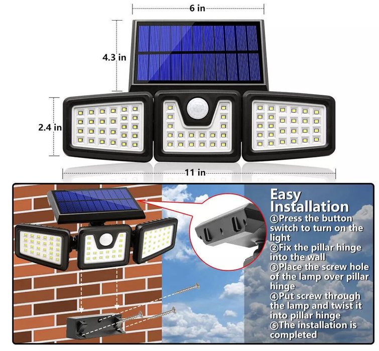 SolarisGlow - Solar Motion Sensor Light Outdoor