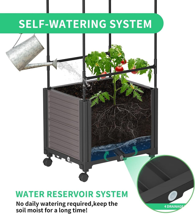 TrellaGrow - Raised Garden Bed with Trellis