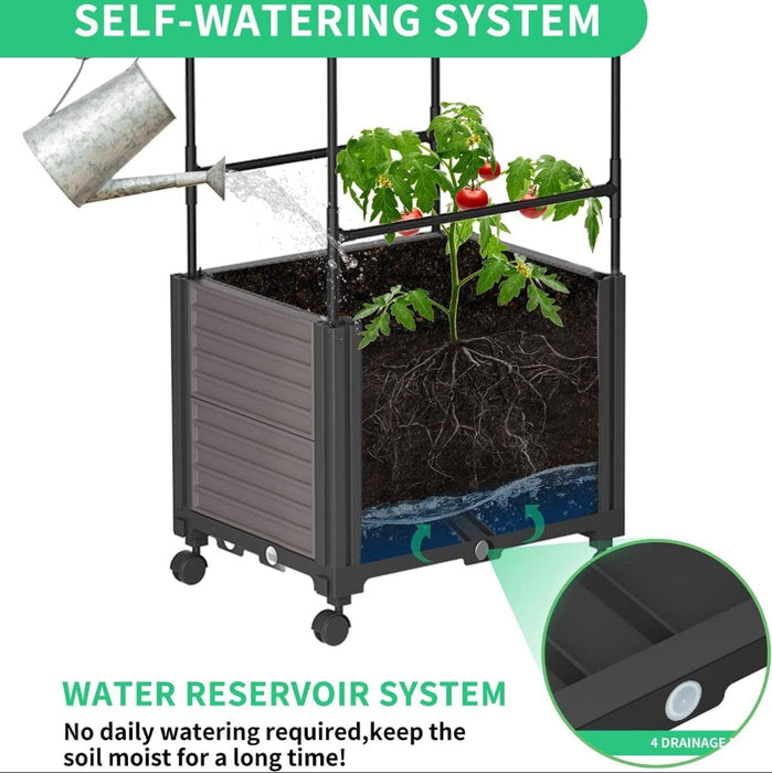 TrellaGrow - Raised Garden Bed with Trellis