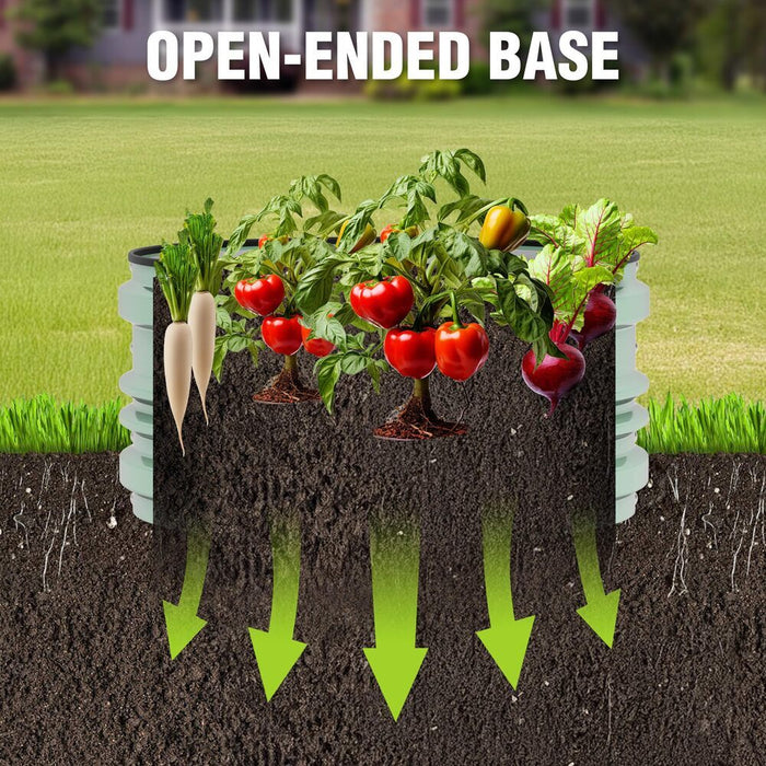 GrowGrid - Galvanized Raised Garden Bed Set