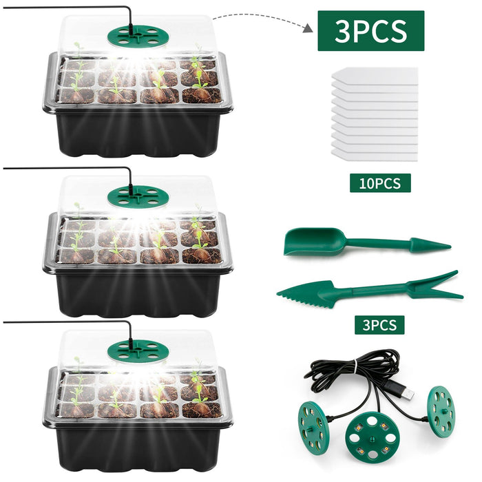 VerdureVault - Seed Nursery Kit with Grow Lights