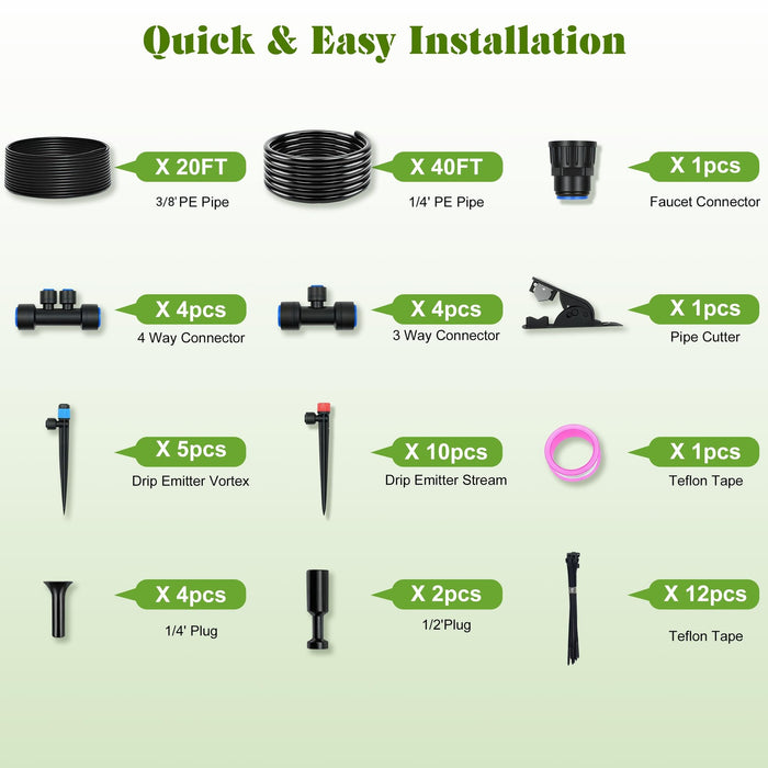 SmartSoak - Drip Irrigation Kit for Garden