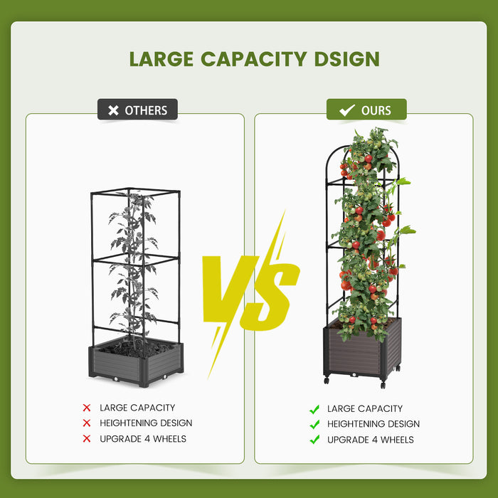 TrellaGrow - Raised Garden Bed with Trellis