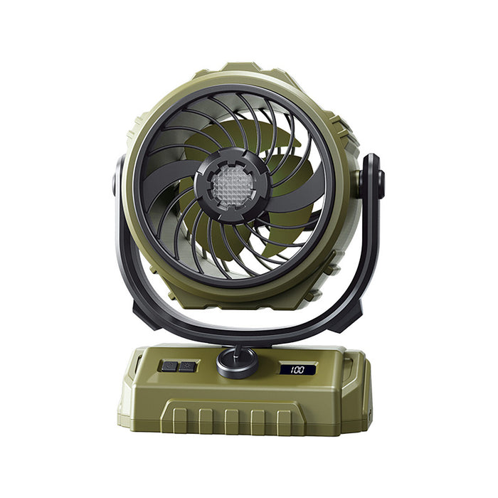 CampHalo™ – Rechargeable Tent Fan with LED Light