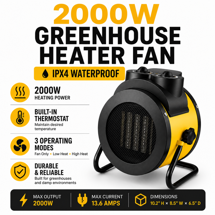2000w Greenhouse Electric Heater Fan