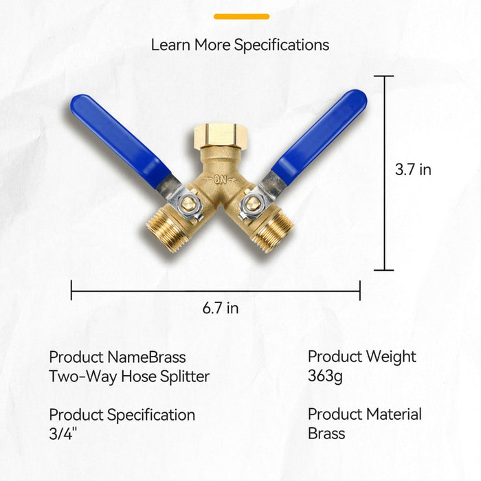 DoubleSprout - 2-Way Garden Hose Splitter