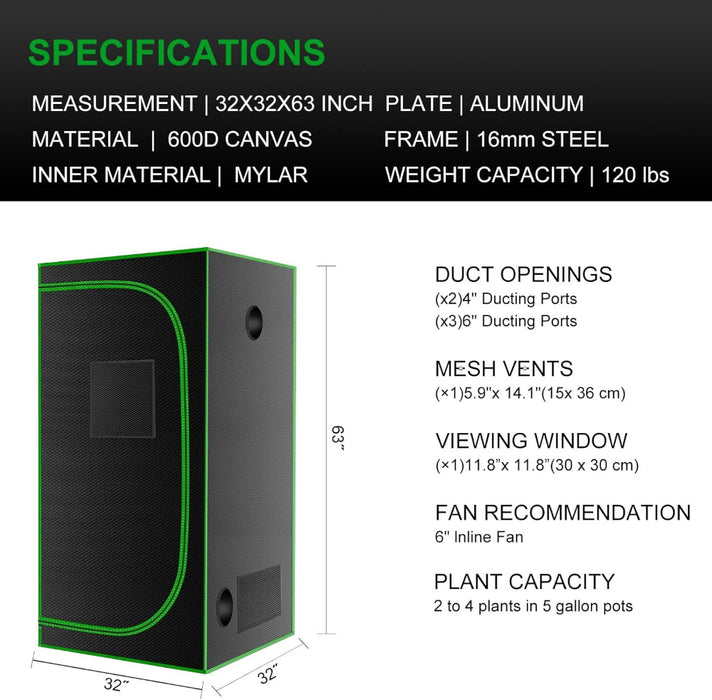 ReflectSpace - Hydroponic Grow Tent with Reflective Mylar