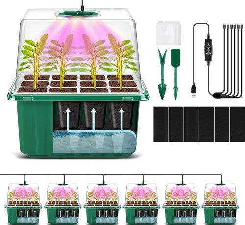 SproutDeck - Self-Watering Seed Starter Trays with Grow Light