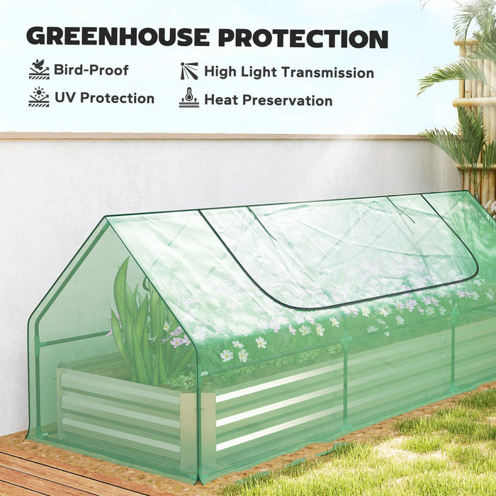 FloraFrame - Raised Garden Bed with Mini Greenhouse