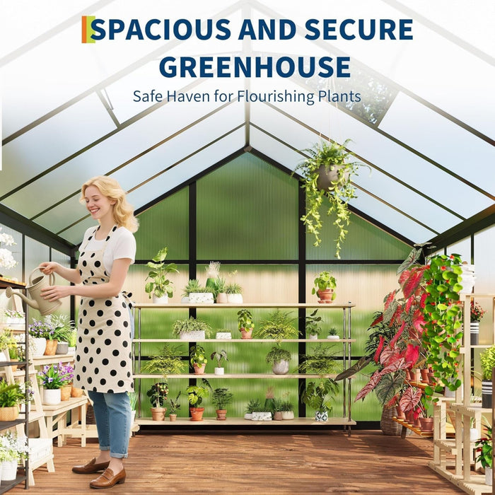 TerraLoom - Walk-in Polycarbonate Greenhouse Kit