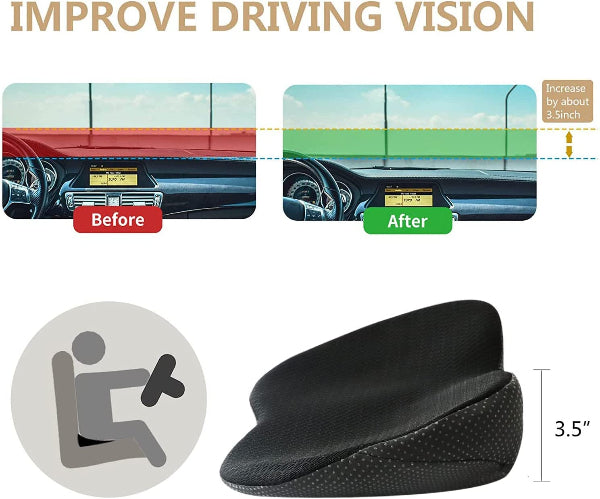 DriveBoost - Car Seat Cushion for Height & Comfort