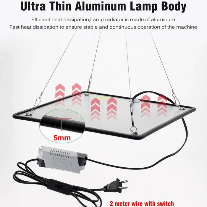PlantAura - 1200W Full Spectrum LED Grow Light