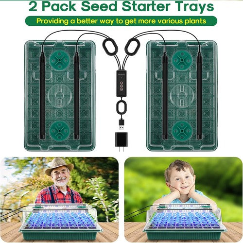 LushRise - Seed Starter Tray with Grow Light