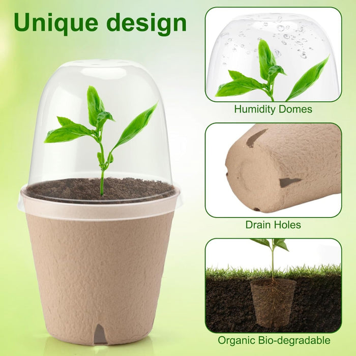 FreshStart - Peat Pots with Humidity Domes