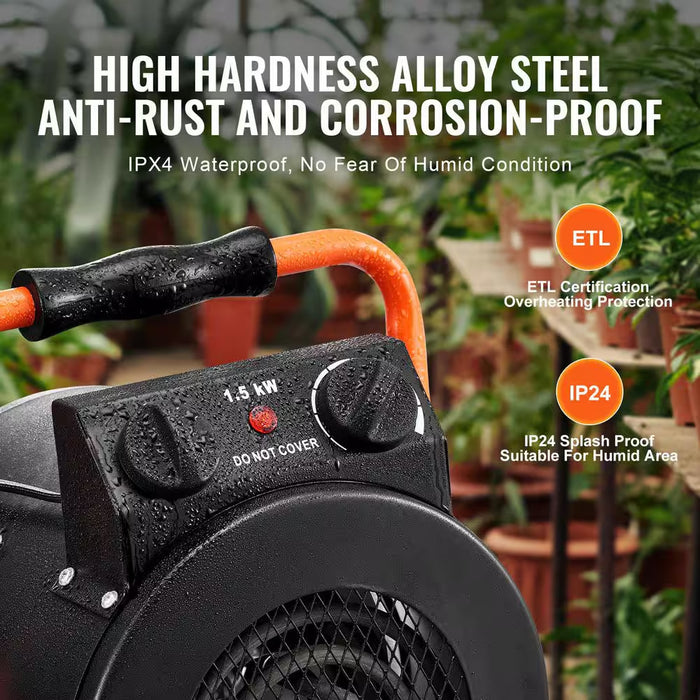 VerdantFlow - Electric Greenhouse Heater with Thermostat