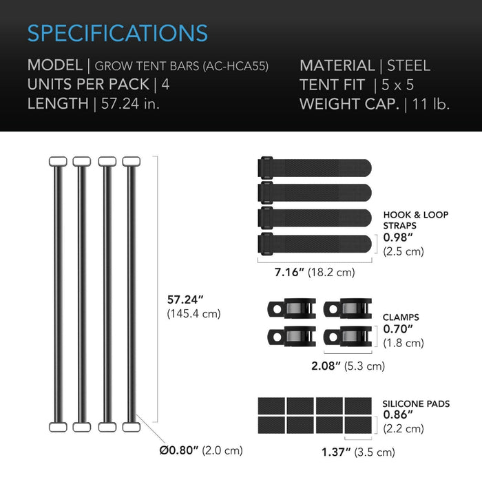 TentRail - Heavy-Duty Mounting Bars