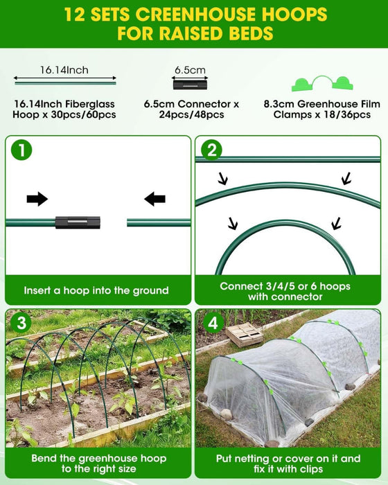 CoverMate - Garden Hoops for Raised Beds