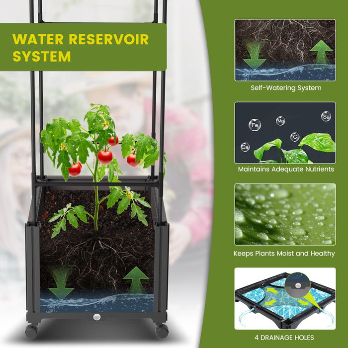 TrellaGrow - Raised Garden Bed with Trellis