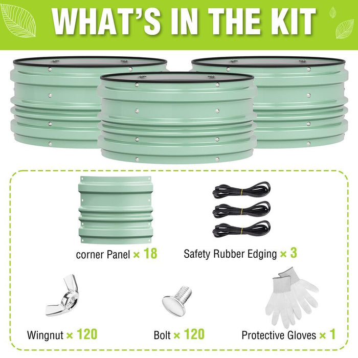 GrowGrid - Galvanized Raised Garden Bed Set
