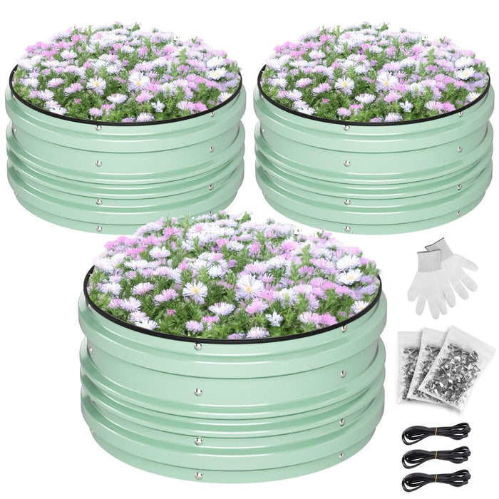 GrowGrid - Galvanized Raised Garden Bed Set