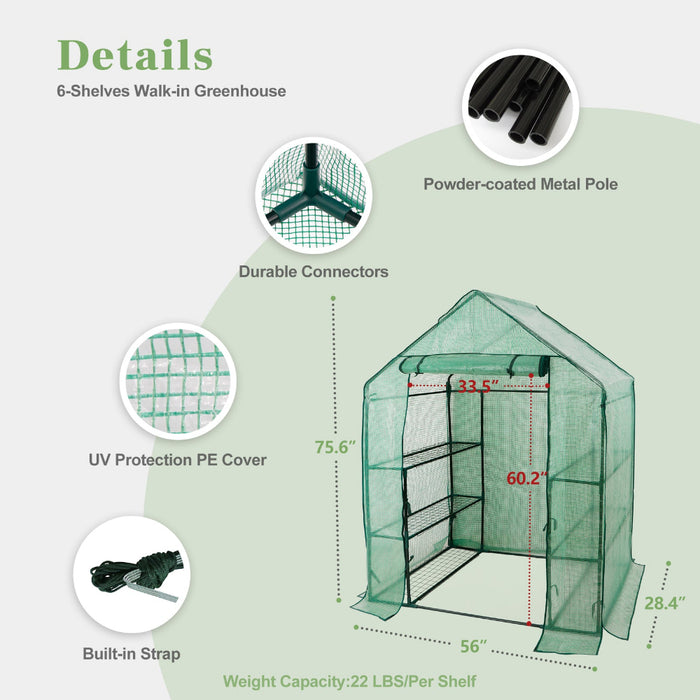 Evergreen - Tiered Walk-in Greenhouse