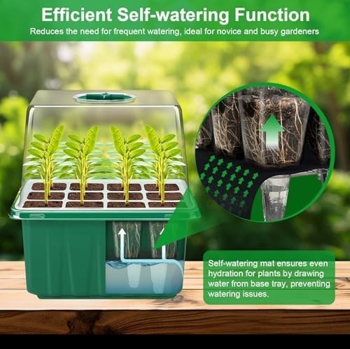 SproutDeck - Self-Watering Seed Starter Trays with Grow Light