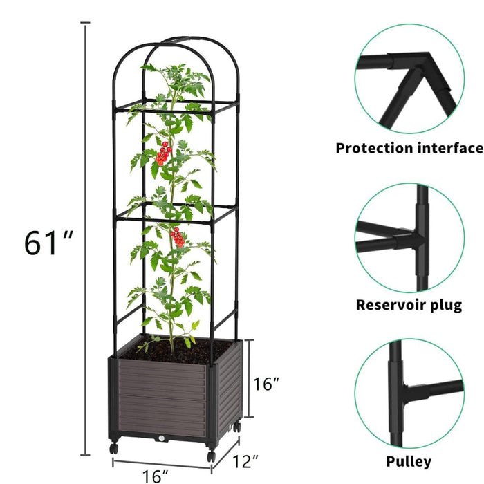 TrellaGrow - Raised Garden Bed with Trellis