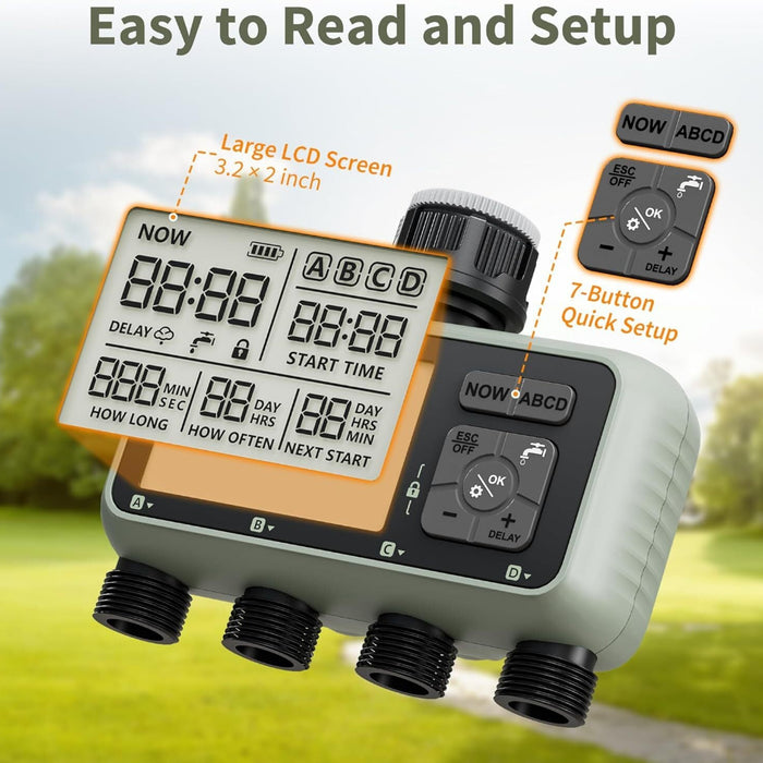 QuadraFlow - Programable Sprinkler Timer