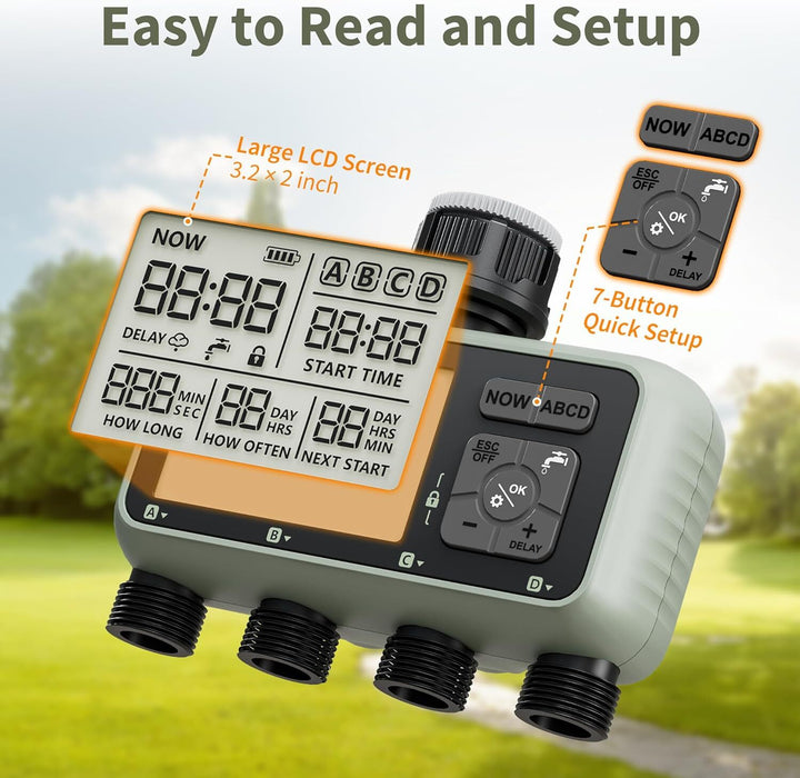 QuadraFlow - Programable Sprinkler Timer