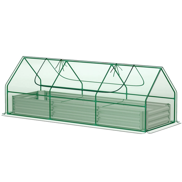 FloraFrame - Raised Garden Bed with Mini Greenhouse