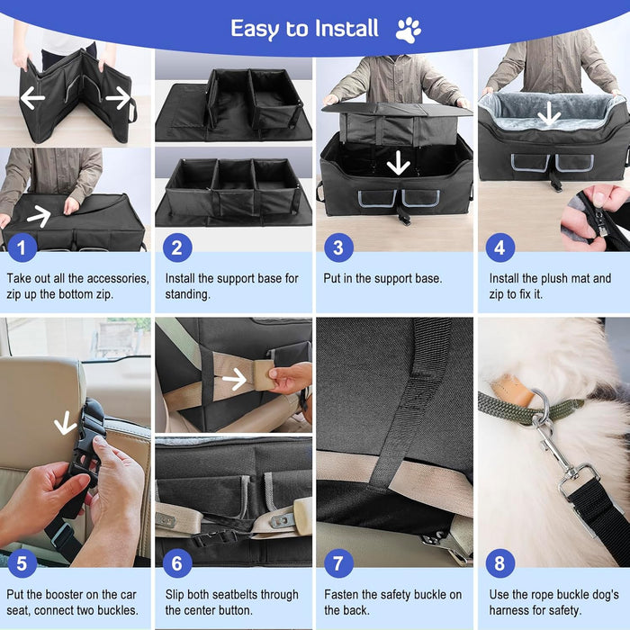 CozyLift™ – Elevated Booster Seat for Large Dogs