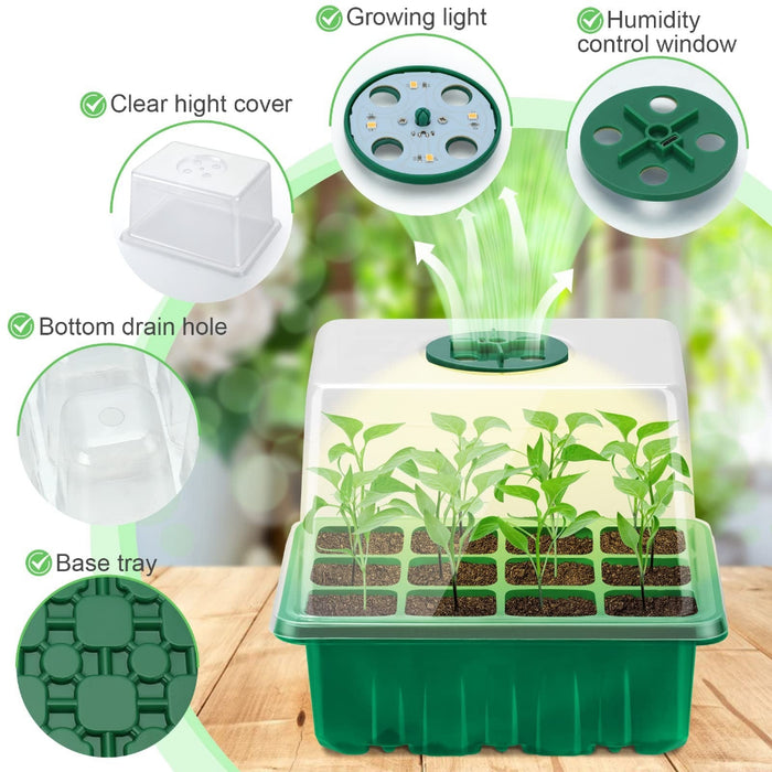 SproutDeck - 6pcs Self-Watering Seed Starter Trays