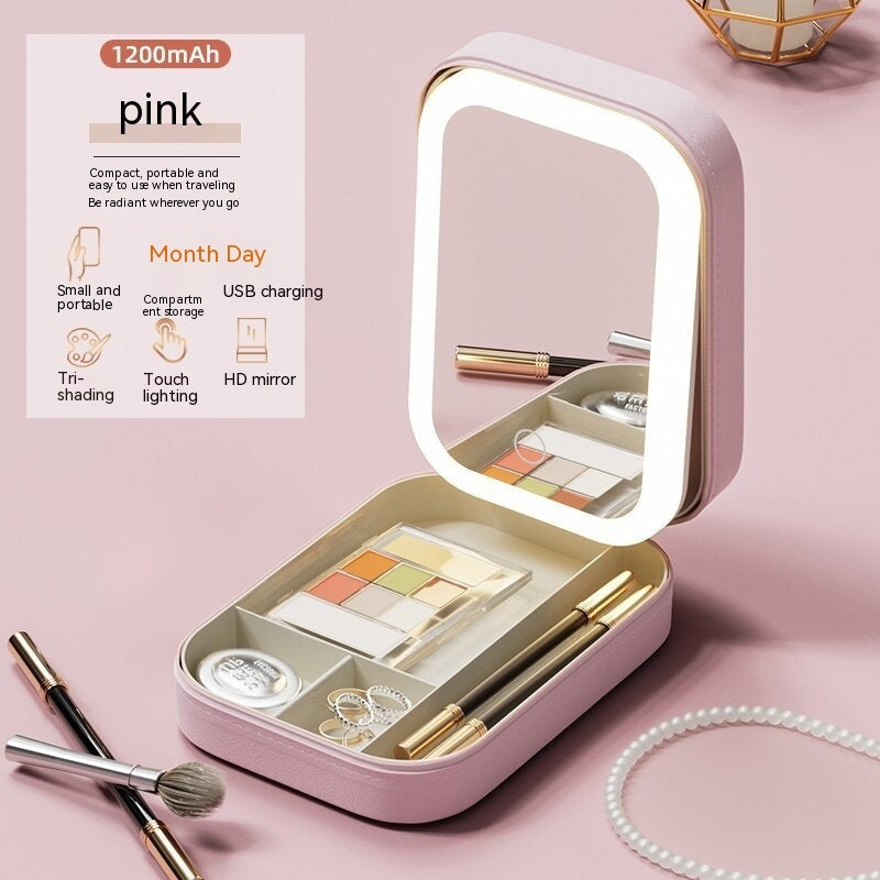 BrilliaTouch - Lighted Makeup Mirror with Storage