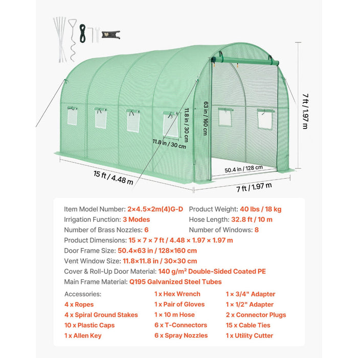Greenoryx - Walk-In Tunnel Greenhouse