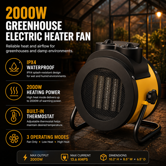 2000w Greenhouse Electric Heater Fan