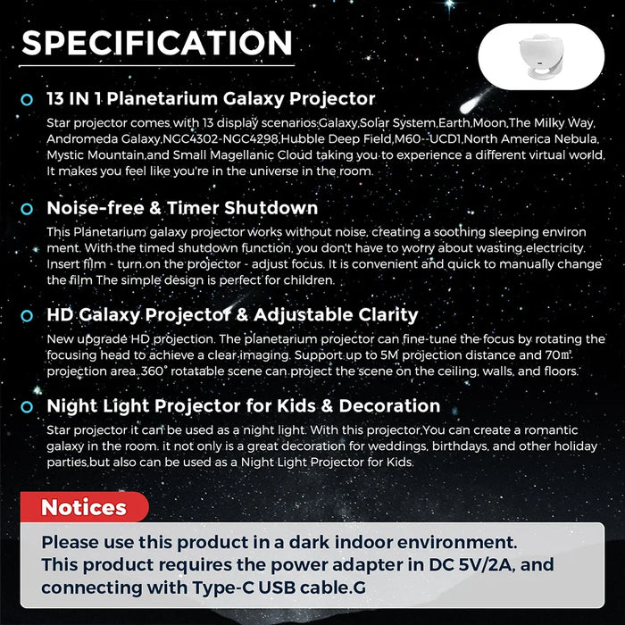 ZenoSky - Galaxy Projector for Bedroom