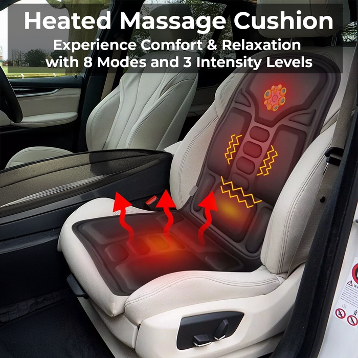 CalmiVibe Pro - Heated Massage Cushion for Chair and Car Seat