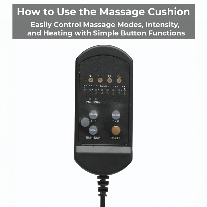 CalmiVibe Pro - Heated Massage Cushion for Chair and Car Seat