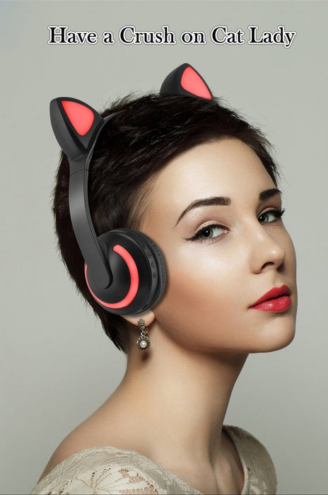 GlowTune Kitty - Bluetooth Cat Ear Headphones